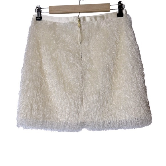 H&M Cream Shimmy Shake Flapper Lined Mini Skirt - Picture 8 of 12